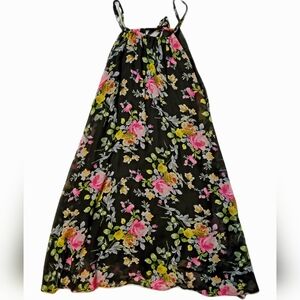 NYMPHE Pink and Yellow Tie Front Midi Skirt